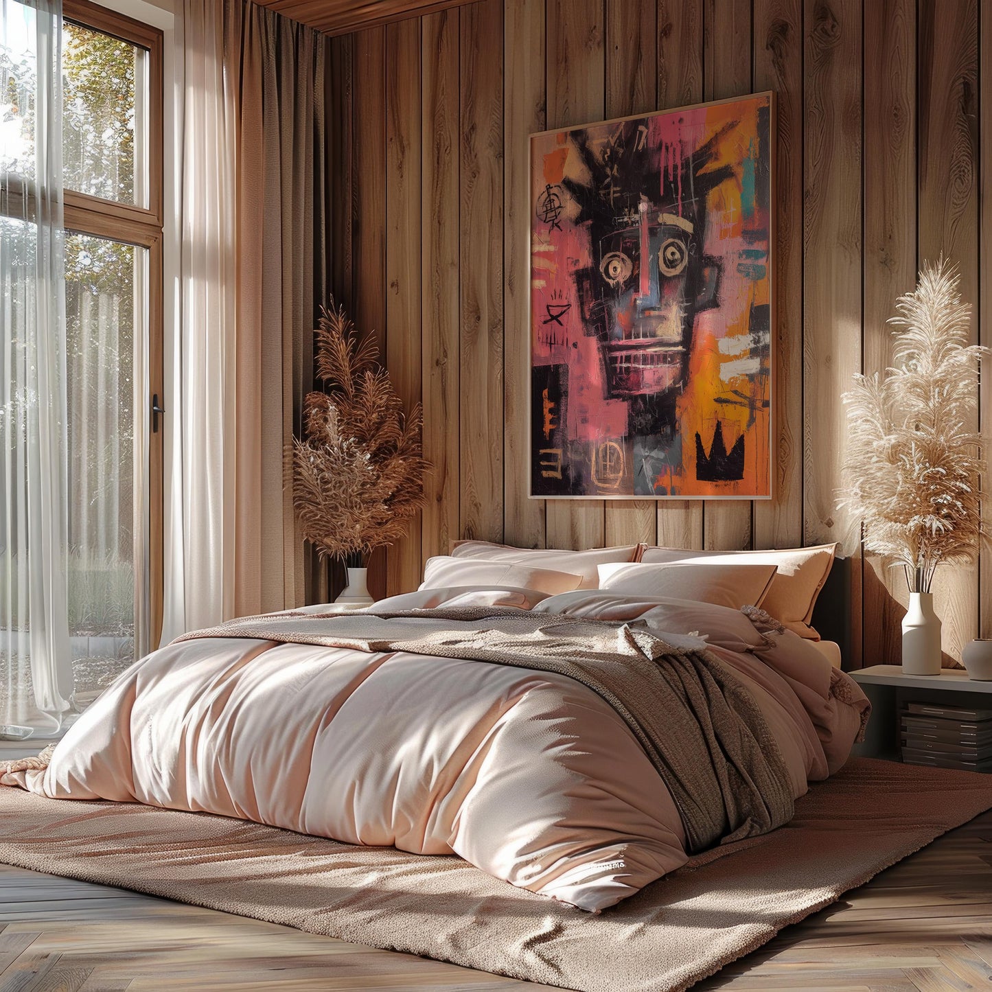 Basquiat-Inspired Abstract Face