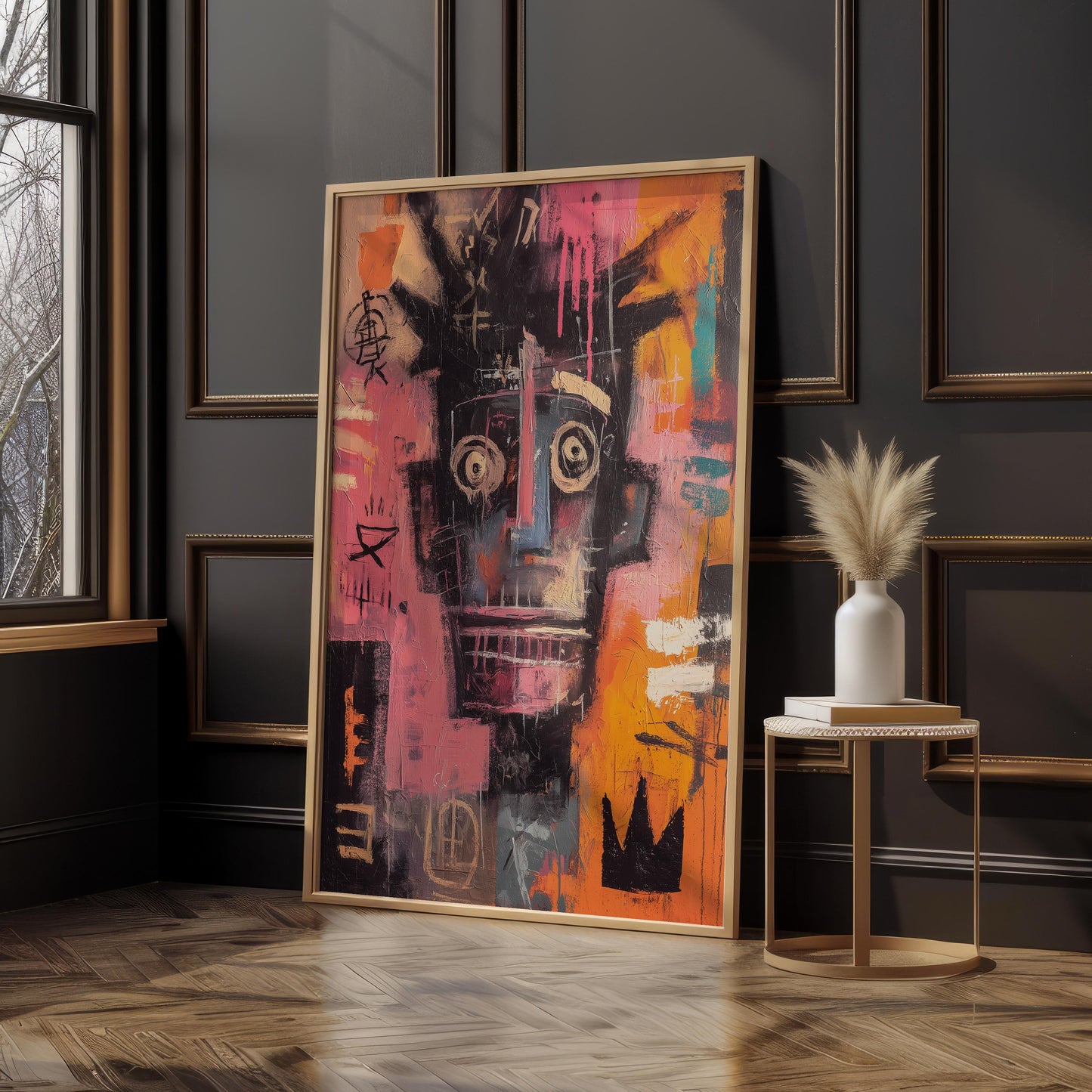 Basquiat-Inspired Abstract Face