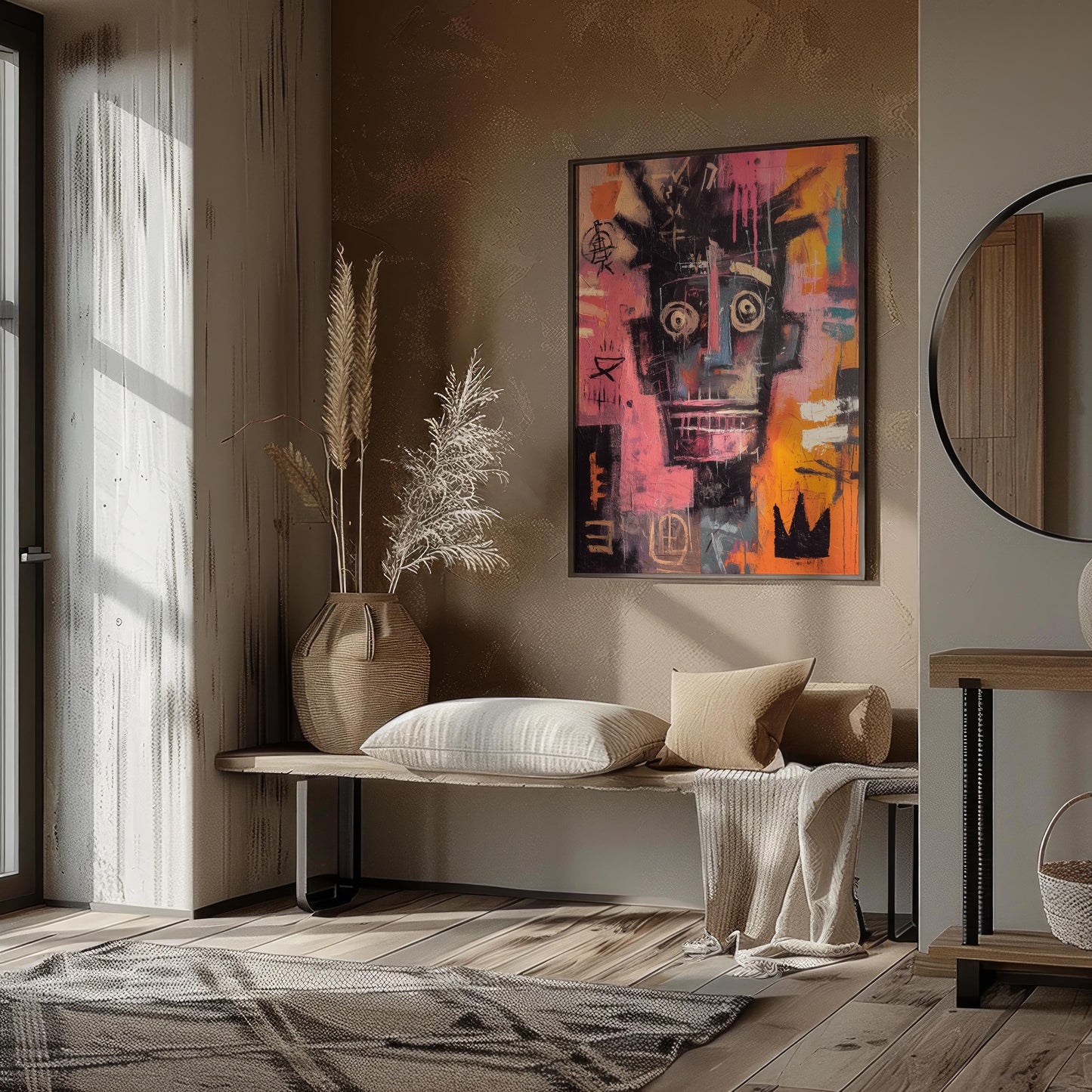 Basquiat-Inspired Abstract Face