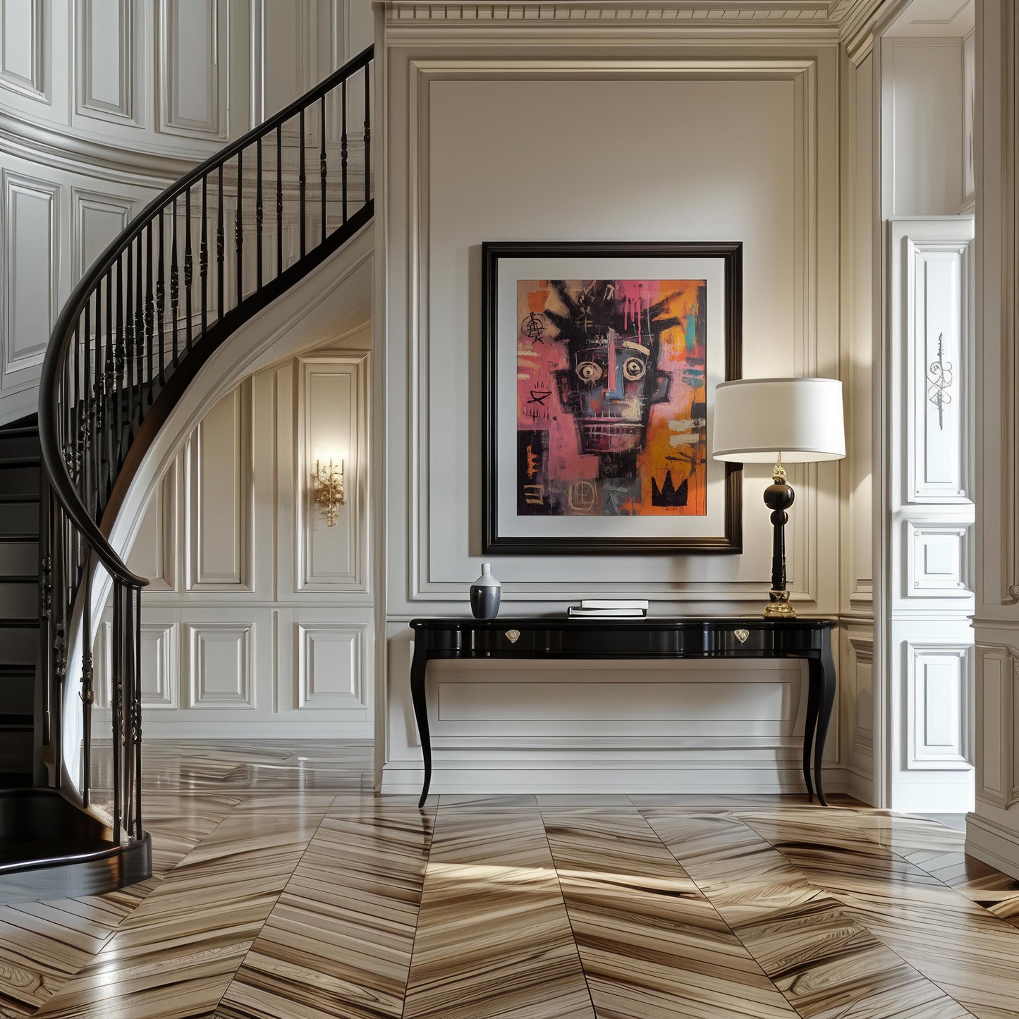 Basquiat-Inspired Abstract Face