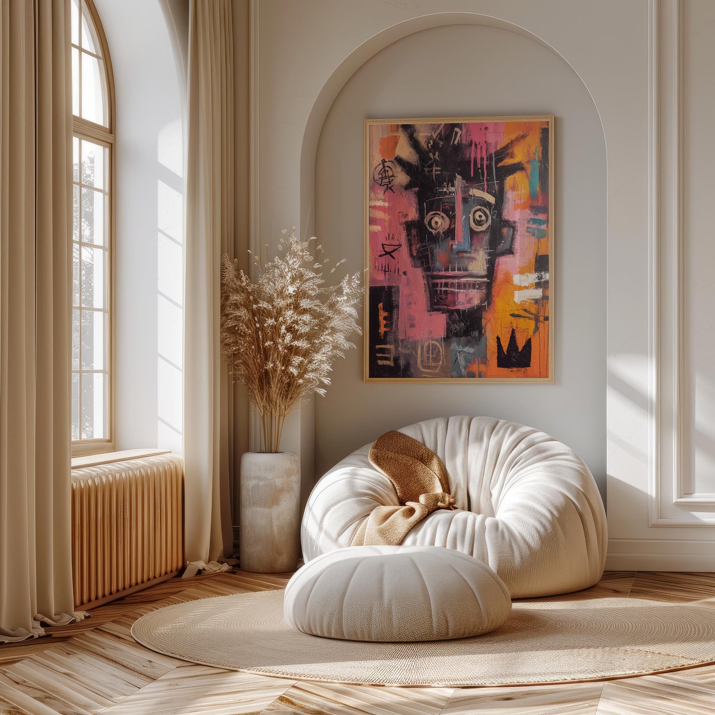 Basquiat-Inspired Abstract Face