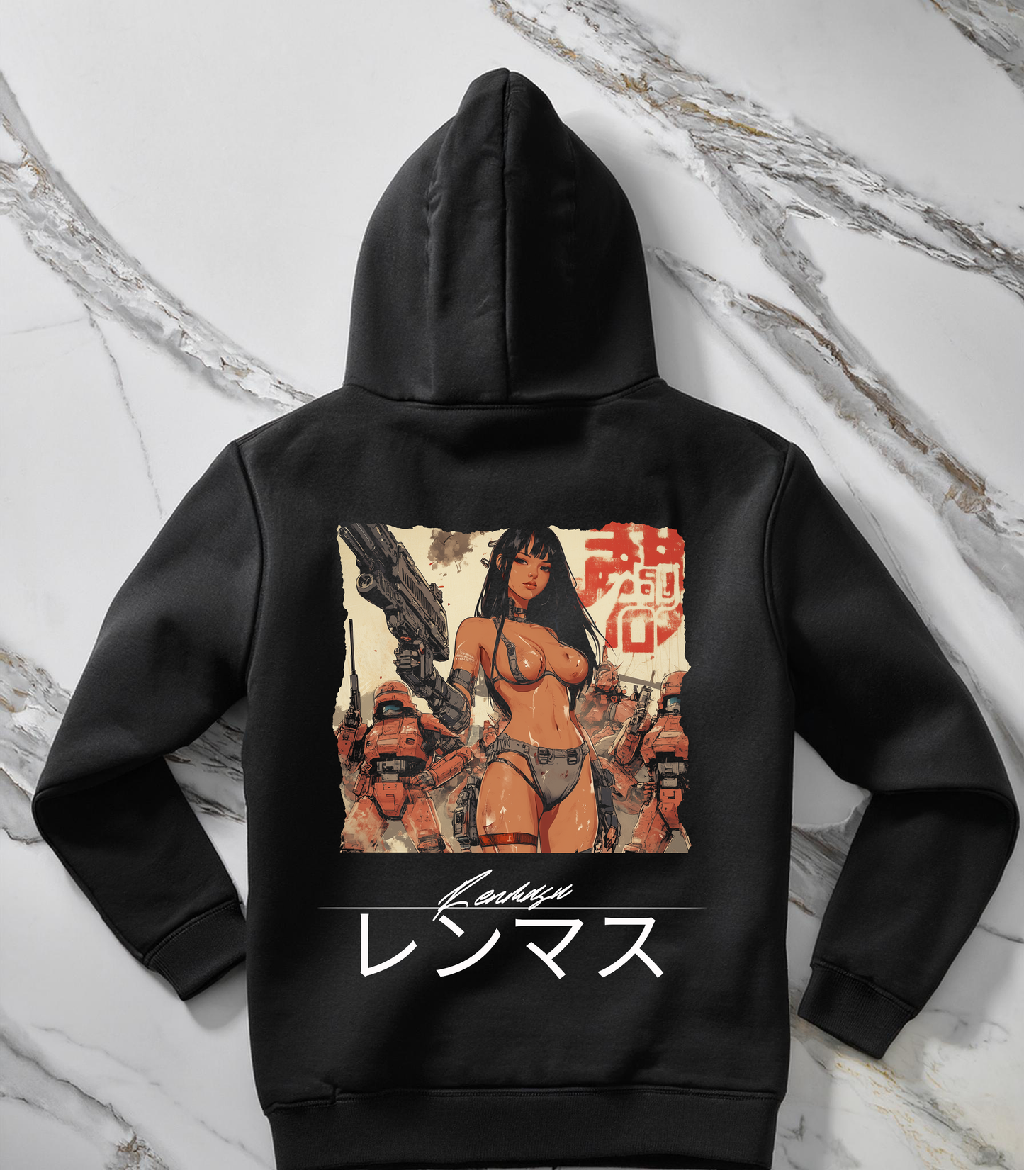 Cyber Vanguard Hoodie – Striking cyberpunk warrior design with futuristic elements. Premium quality, soft, and durable. Perfect for bold streetwear fashion.