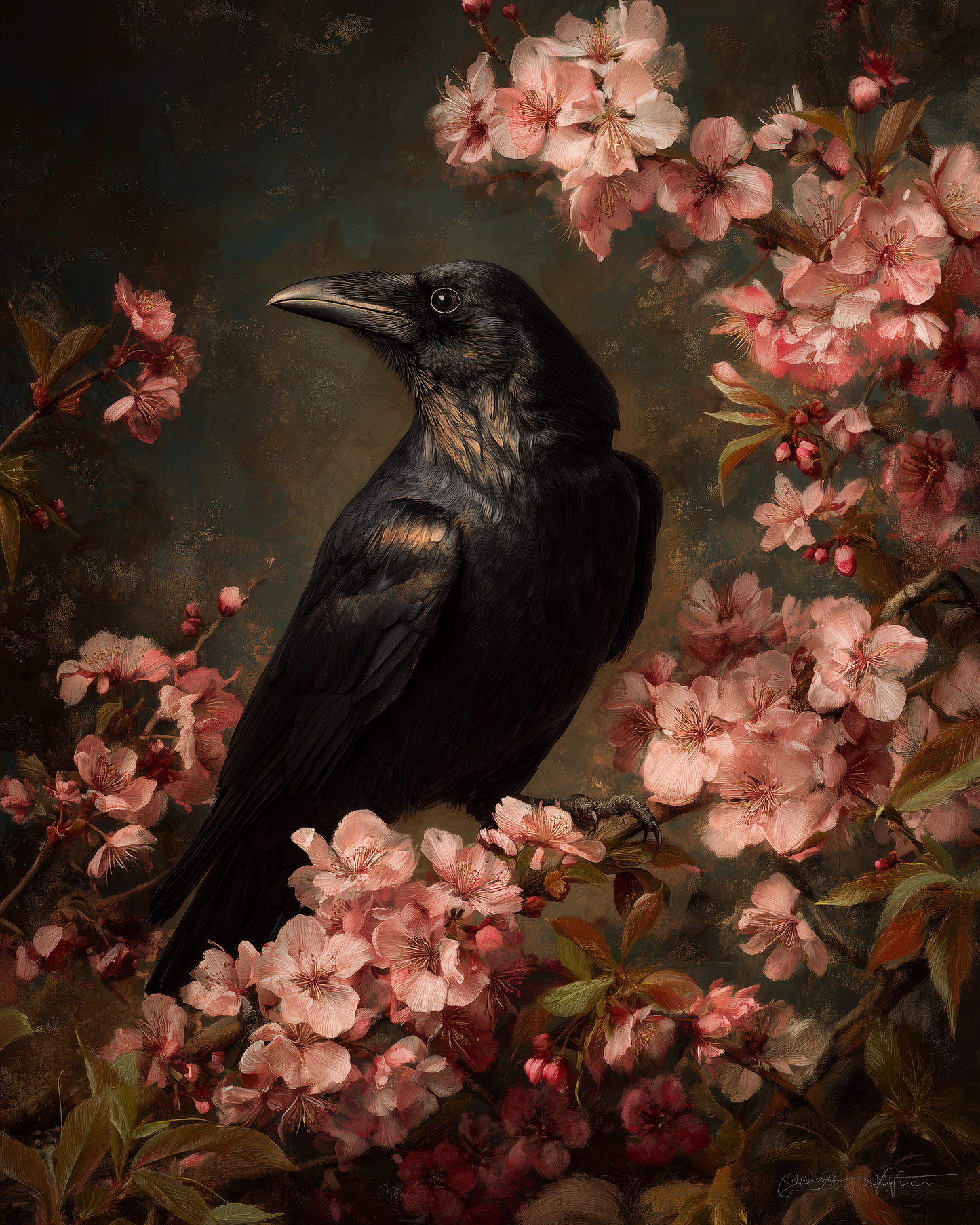 Raven Among Cherry Blossoms