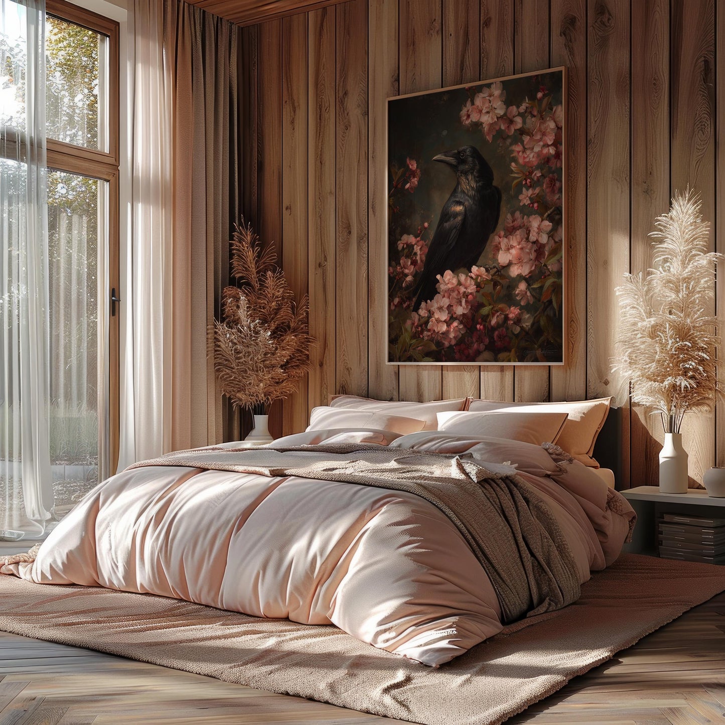 Raven Among Cherry Blossoms