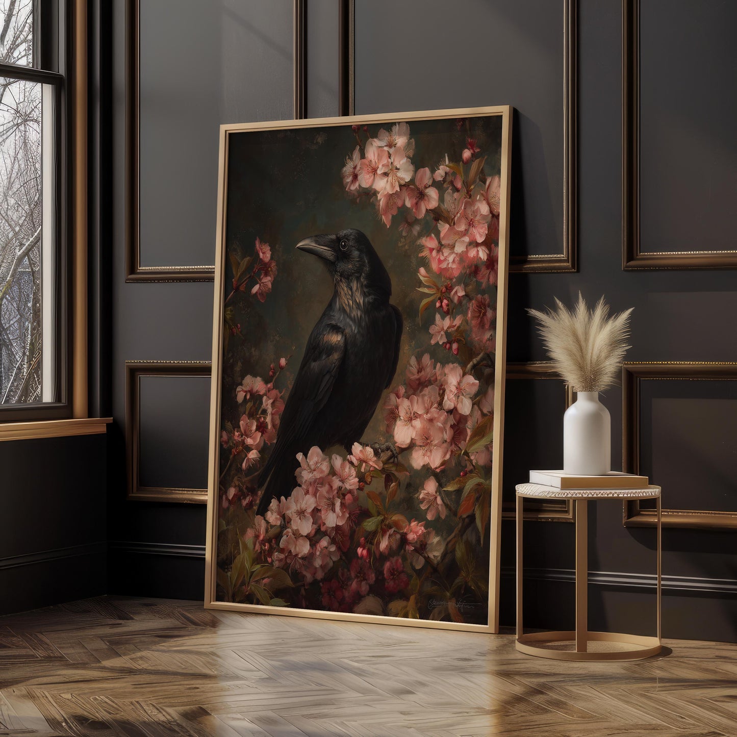 Raven Among Cherry Blossoms