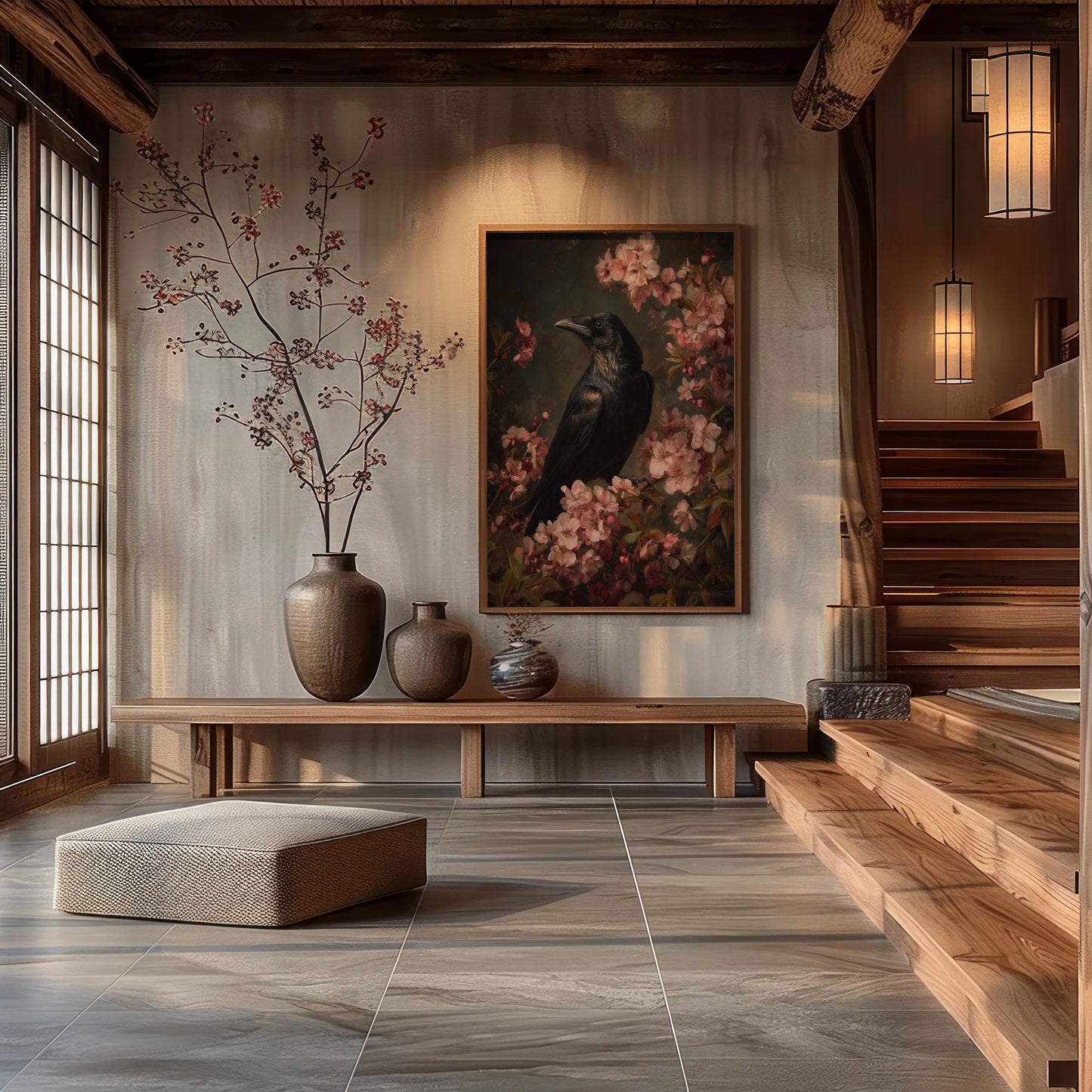 Raven Among Cherry Blossoms