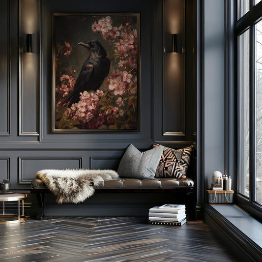 Raven Among Cherry Blossoms