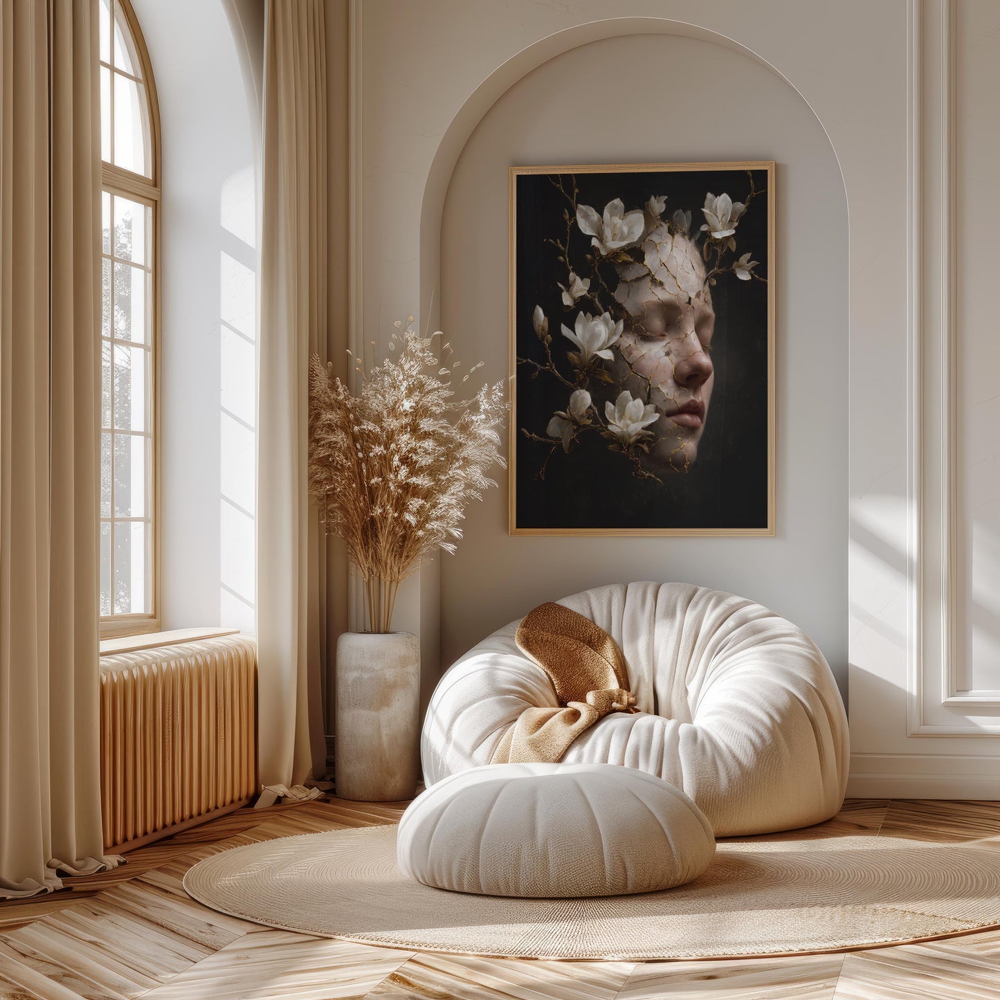 Woman’s Face with Magnolia Cracks